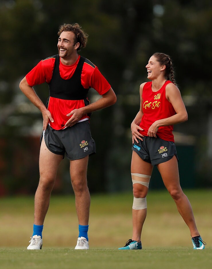 AFL 2018 Training - Gold Coast 040618 - Gold Coast Suns,Brayden Crossley